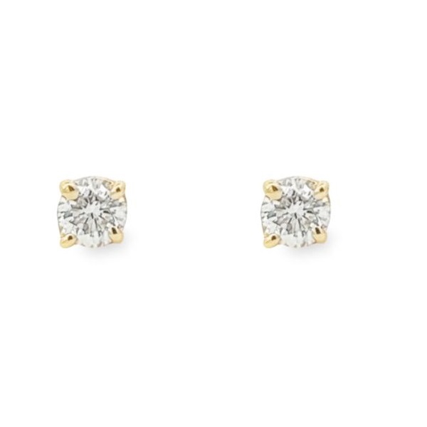 0.50 Carat Diamond Studs in 14K Yellow Gold